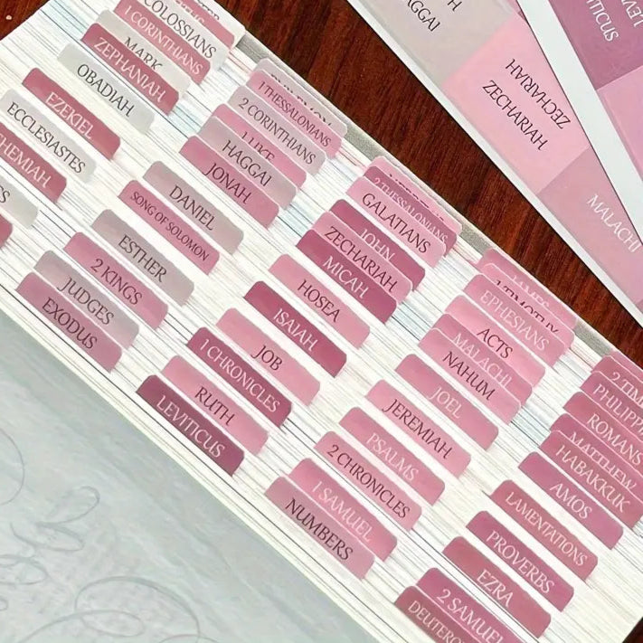 Pink and White Bible Tabs