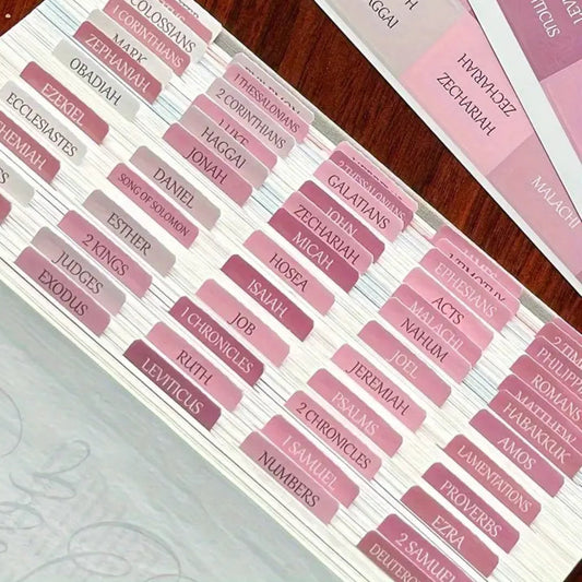Pink and White Bible Tabs