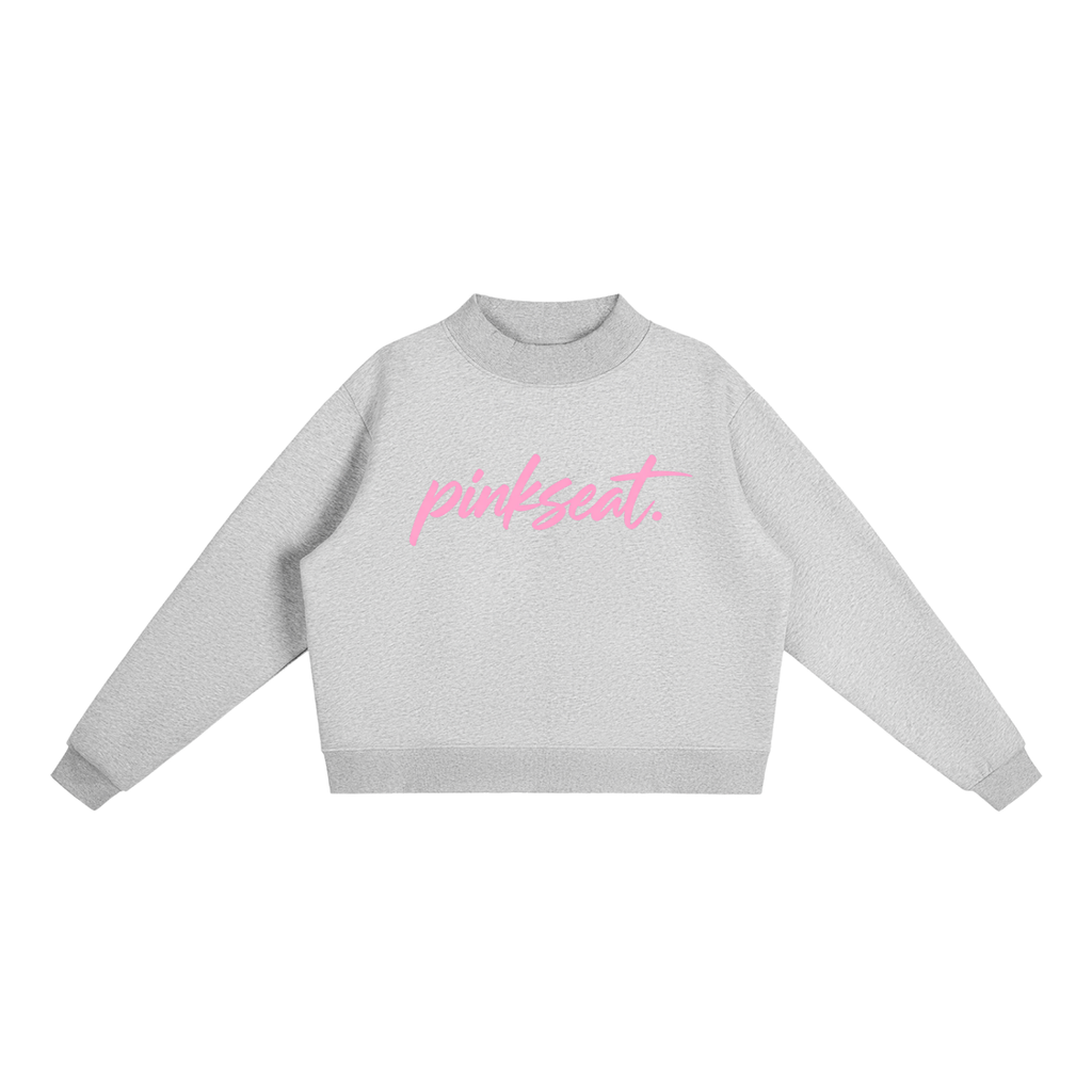 Essential Fleece Mock-Neck Crew Sweatshirt