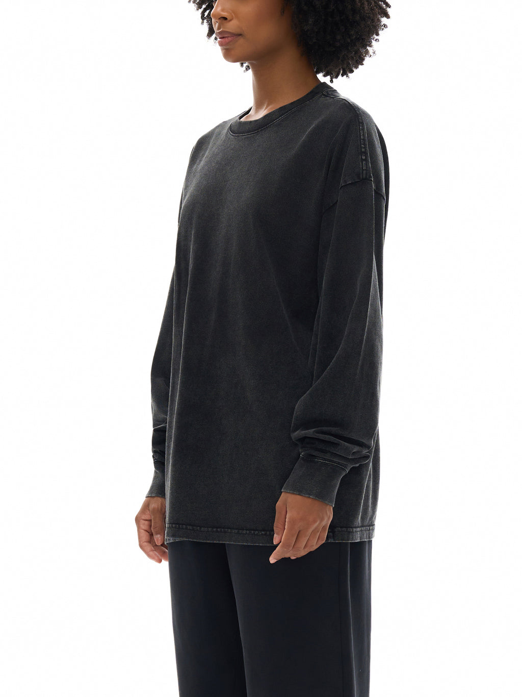 Acid Wash Oversize Long Sleeve T-Shirt